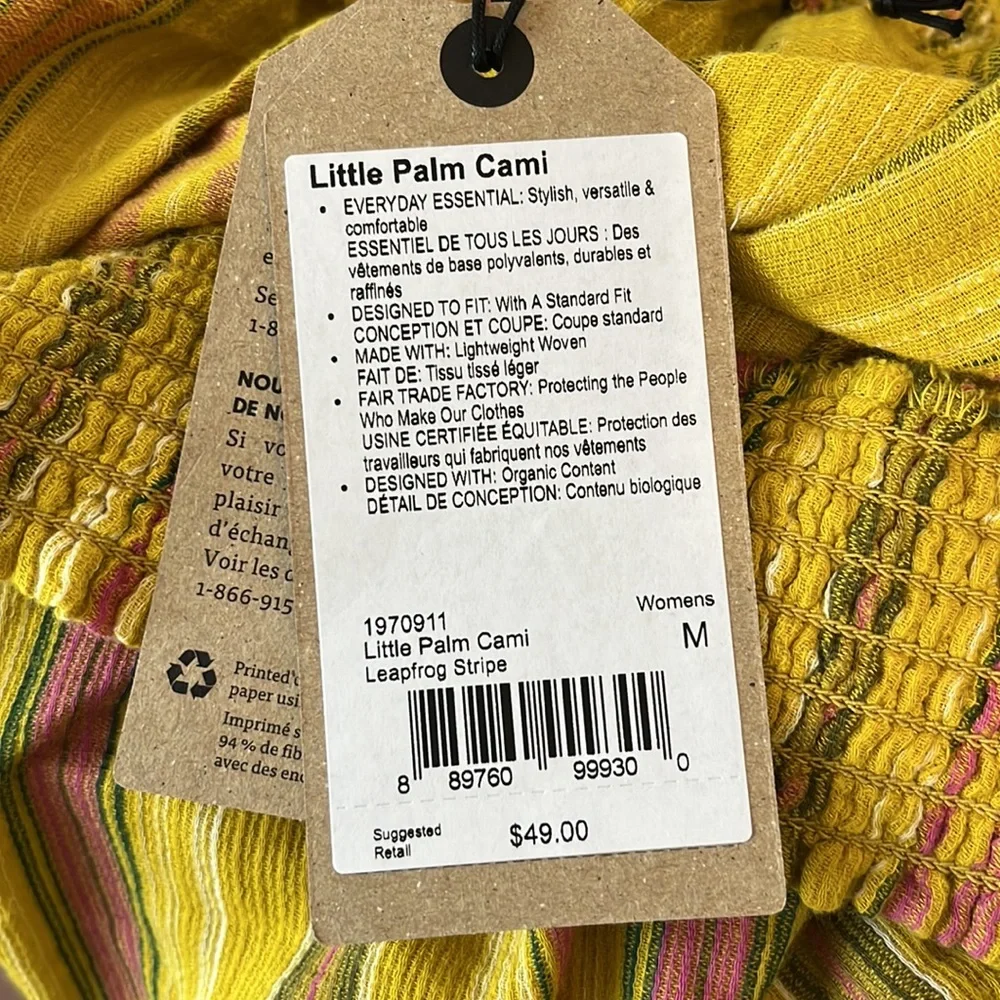 Prana Leapfrog Stripe Little Palm Organic Cotton Cami - Picture 11 of 11